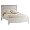 Ithaca white wooden Double Bed 54" (low profile footboard)