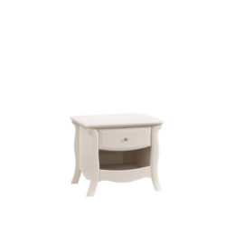 Bella White Nightstand with one drawer