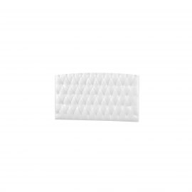 Upholstered Headboard Panel (Diamond Tufted) - White
