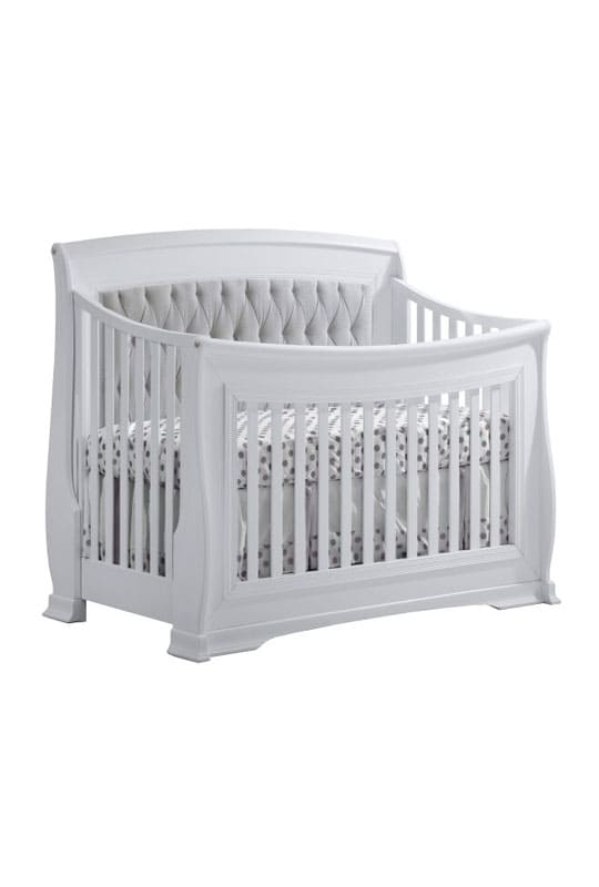 upholstered crib white