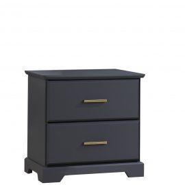Taylor Nightstand in Graphite with antique gold handles