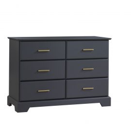 Taylor Double Dresser in Graphite with gold handles
