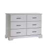 Tayler Double Dresser in White with black handles