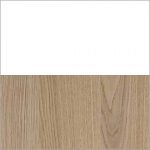 white and natural oak wood swatch