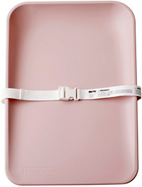 Pink color matty changing mat with safety belt
