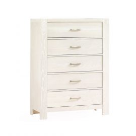 Rustico 5 Drawer Dresser in White