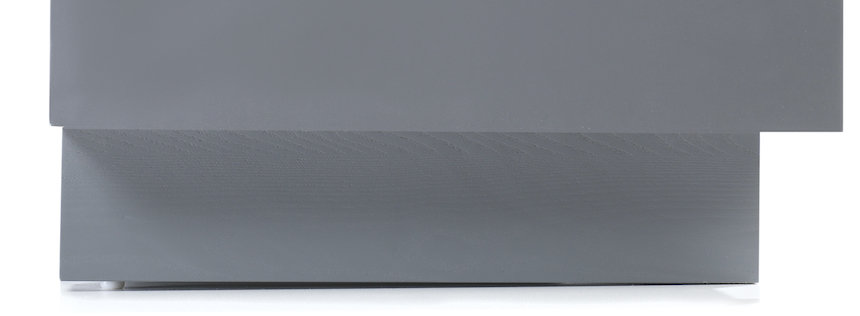 close up of safety legs of grey natart dresser