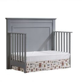 Taylor Convertible Crib as daybed in Elephant Grey