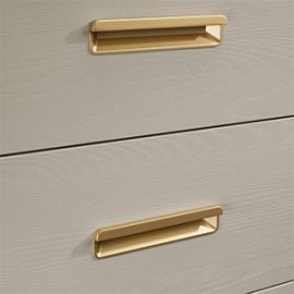 Palo Golden Semi Encased handles in Dove