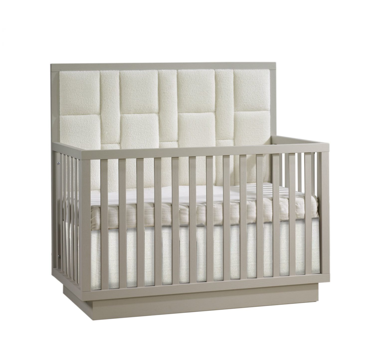 Como 4in1 Convertible Crib with Geometric Upholstered Headboard panel