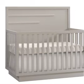 Como 5-in-1 Convertible Crib with Horizontal Moulding in Dove