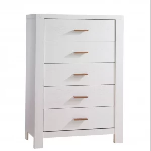 Toscano 5 Drawer Chest White