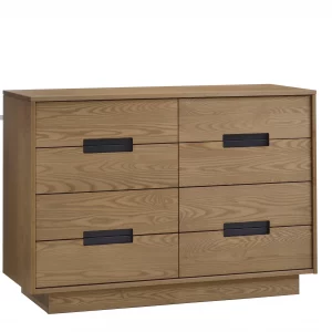 Como Double 65’’ dresser in Wheat with black handles