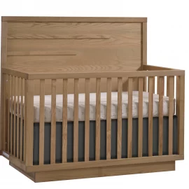 Como 4-in-1 Convertible Crib with Horizontal Molding in Wheat