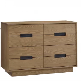 Como Double 52’’ dresser in Wheat with black handles