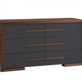 Aria Double Dresser 62’’ in Walnut/Dusk