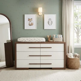 Aria Dresser Walnut White