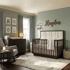 Como Conv Crib Room Walnut W Panel Marlyn Turcotte