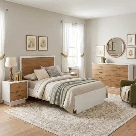 Como Naturale Bed Room White Natural