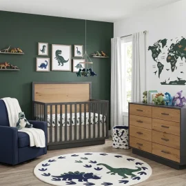 Como Naturale Crib Room Graphite Natural