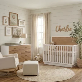 Como Naturale Crib Room With Natural