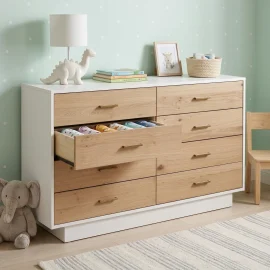 Como Naturale Dbl Dresser White Natural