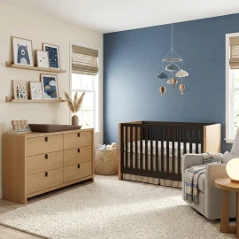 Linea Convertible Crib Room Oak Dusk