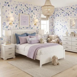 Taylor Bed Room White Talc