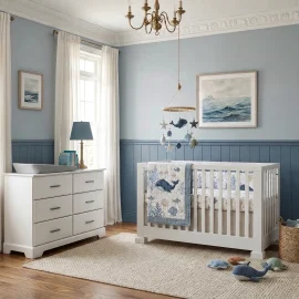 Taylor Island Crib Room White
