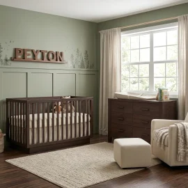 Toscano Walnut W Como Island Crib
